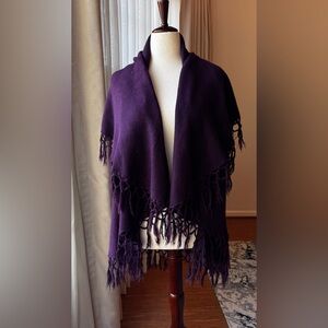 Purple Fringe Shawl